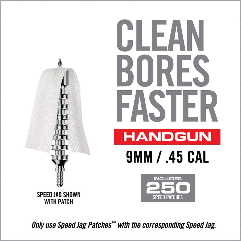 Real Avid Bore-Max Speed Jag Patches Refill Pack 4'' L 9mm Luger - .45 cal