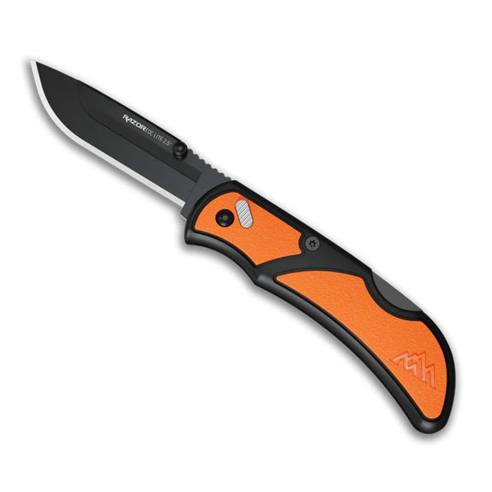 Outdoor Edge RazorEDC Lite Replaceable Blade Folding Knife 2-1/2" Drop Point Blade Orange