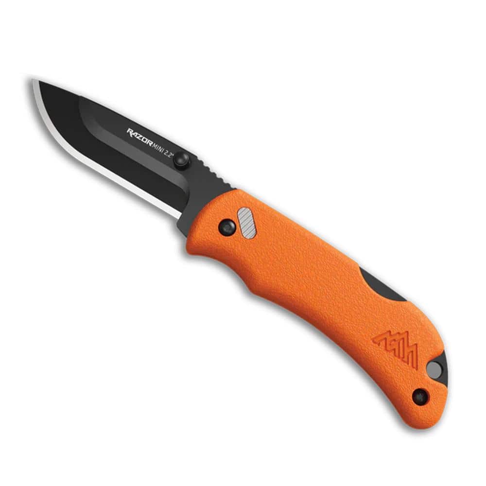 Outdoor Edge RazorMini Folding Knife 2-1/5" Drop Point Blade Orange