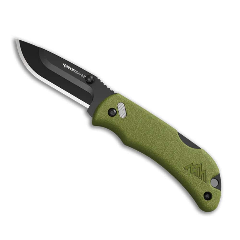 Outdoor Edge RazorMini Folding Knife 2-1/5" Drop Point Blade Green