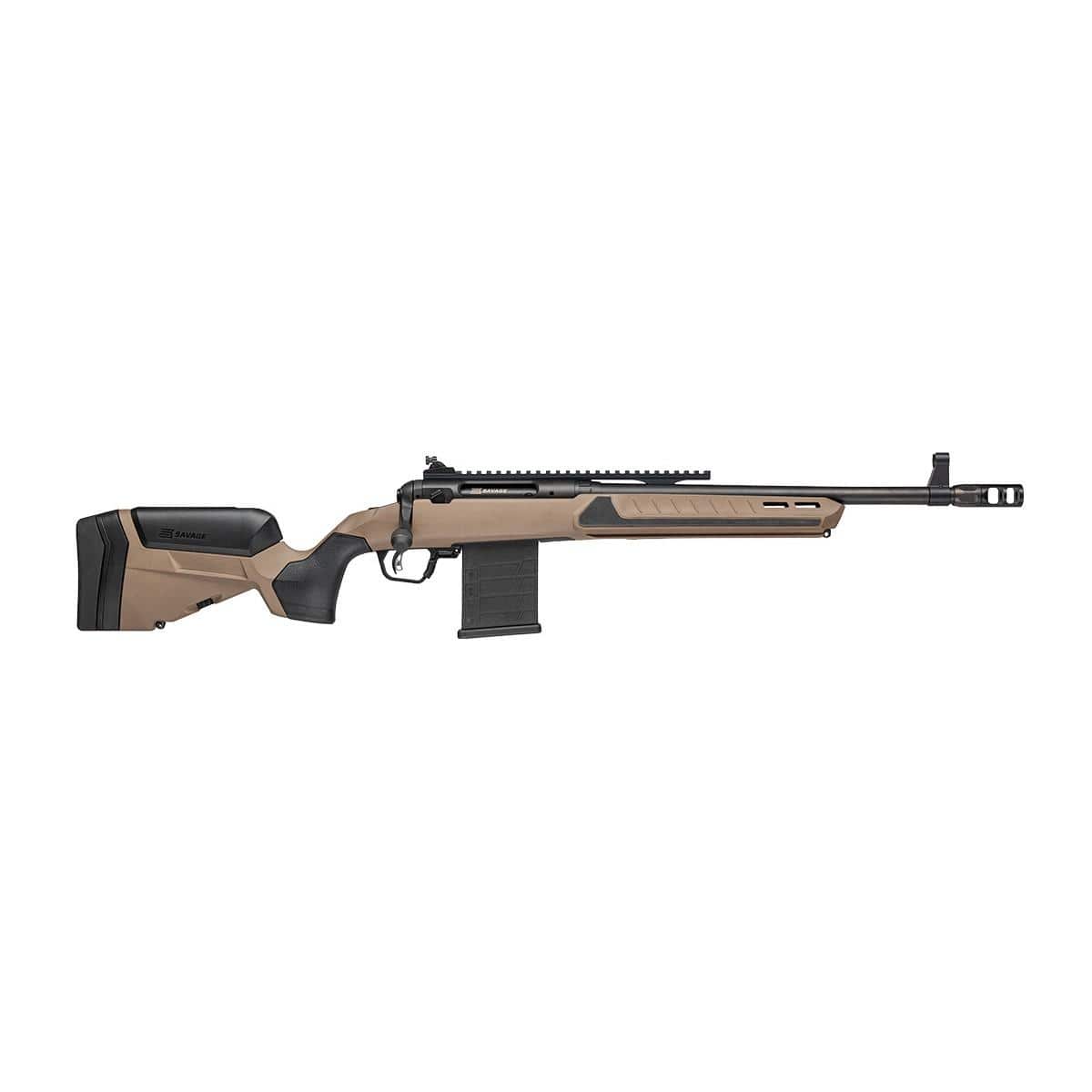 Savage 110 Scout V2 Rifle .300 Blackout 10rd Magazine 16.5 Threaded Barrel Tan Stock
