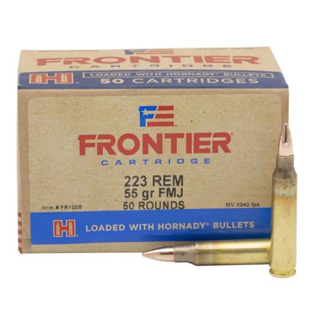 Hornady Frontier Rifle Ammunition .223 Rem 55 gr FMJ 3240 fps 50/ct(Oriented)