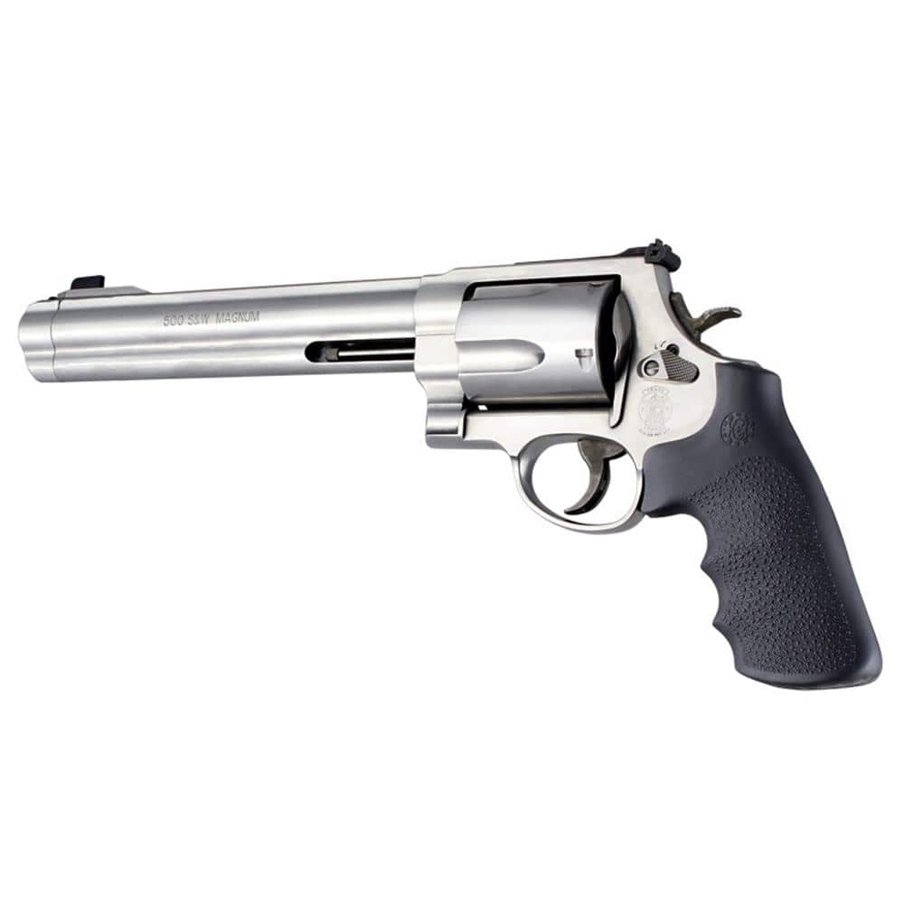 Hogue OverMolded Rubber Tamer Conversion Monogrip S&W K/L/N/X/Z-Frame Revolvers Round Butt Black