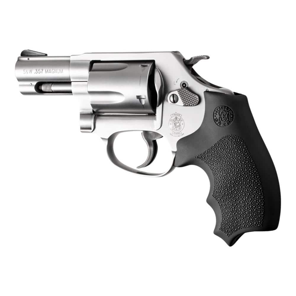Hogue Overmolded Rubber Bantam Grip Closed Backstrap S&W Round Butt J-Frame Revolvers Black