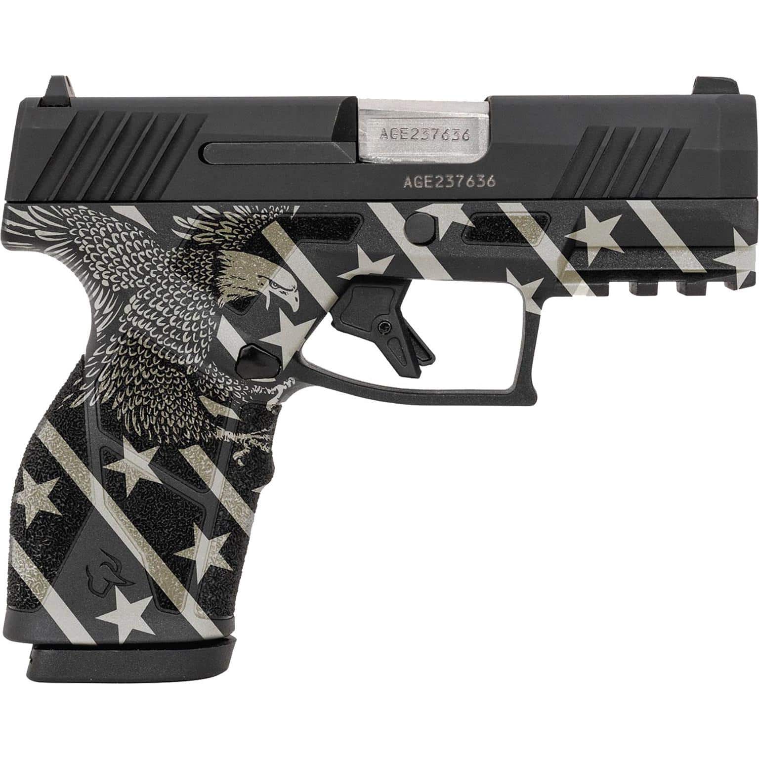 Taurus GX2 Eagle Handgun 9mm Luger 10rd Magazines (2) 3.38" Barrel Black Slide/Eagle Grip