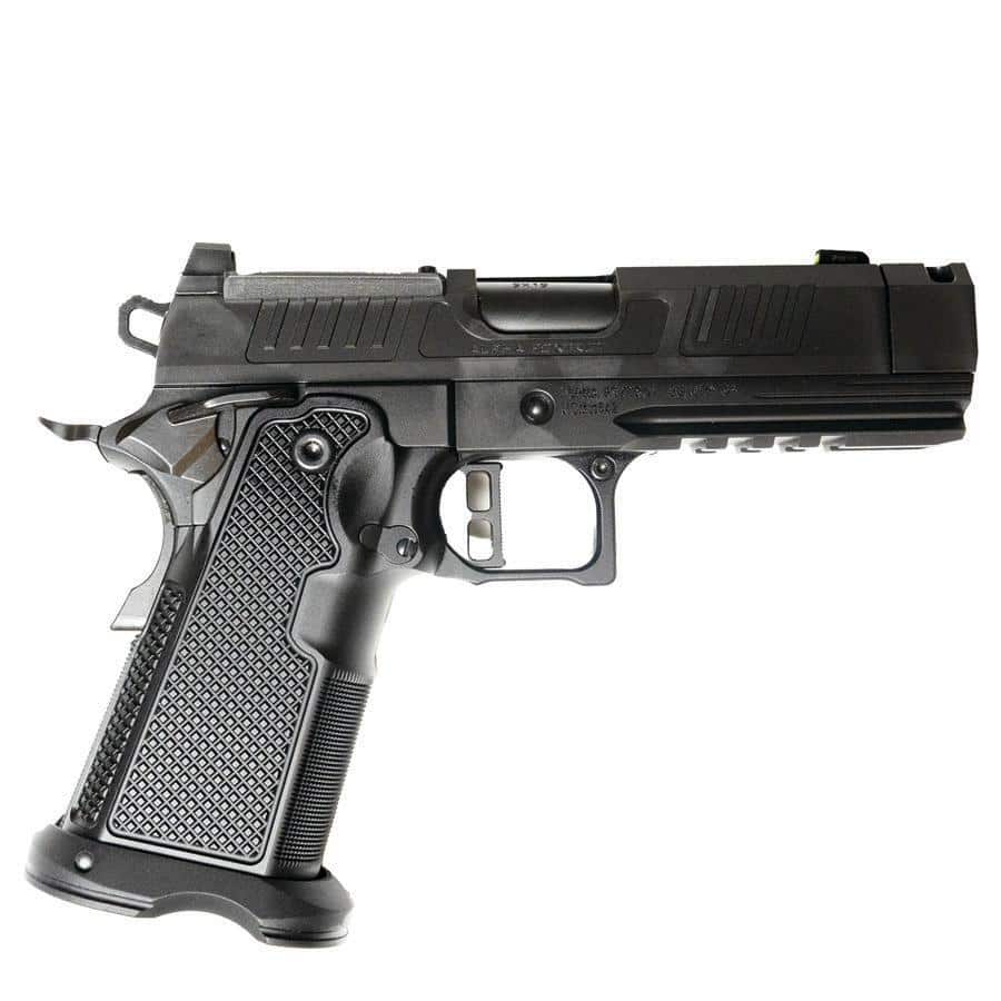 Alpha Foxtrot AF1911-Romulus MOS Adapter Handgun 9mm Luger 20rd Magazines(5) 3.5" Comp Threaded Barrel DLC Black