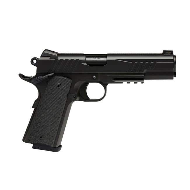 Savage 1911 Gov't Style Handgun 9mm Luger 10rd Magazines (1) 5" Barrel Black Melonite with Rail - DEMO