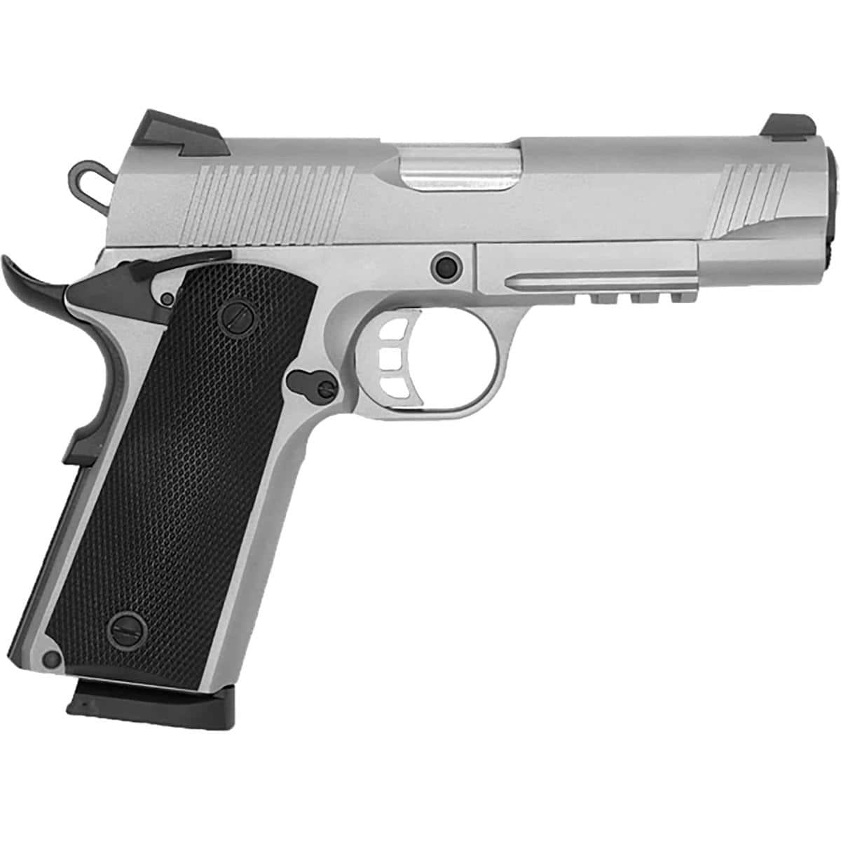 Tisas 1911 CARRY SS45R 45ACPÂ 4.25'' Stainless Steel 2-8rd