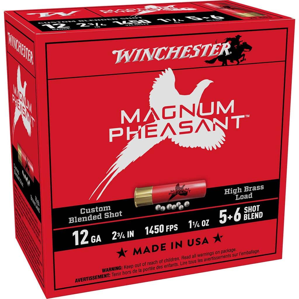 Winchester Magnum Pheasant Shotshells 12ga 2-3/4" 1-3/8oz 1450 fps #5&6 25/ct