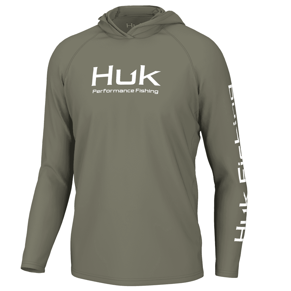 Huk Vented Pursuit Long Sleeve Hoodie Moss L