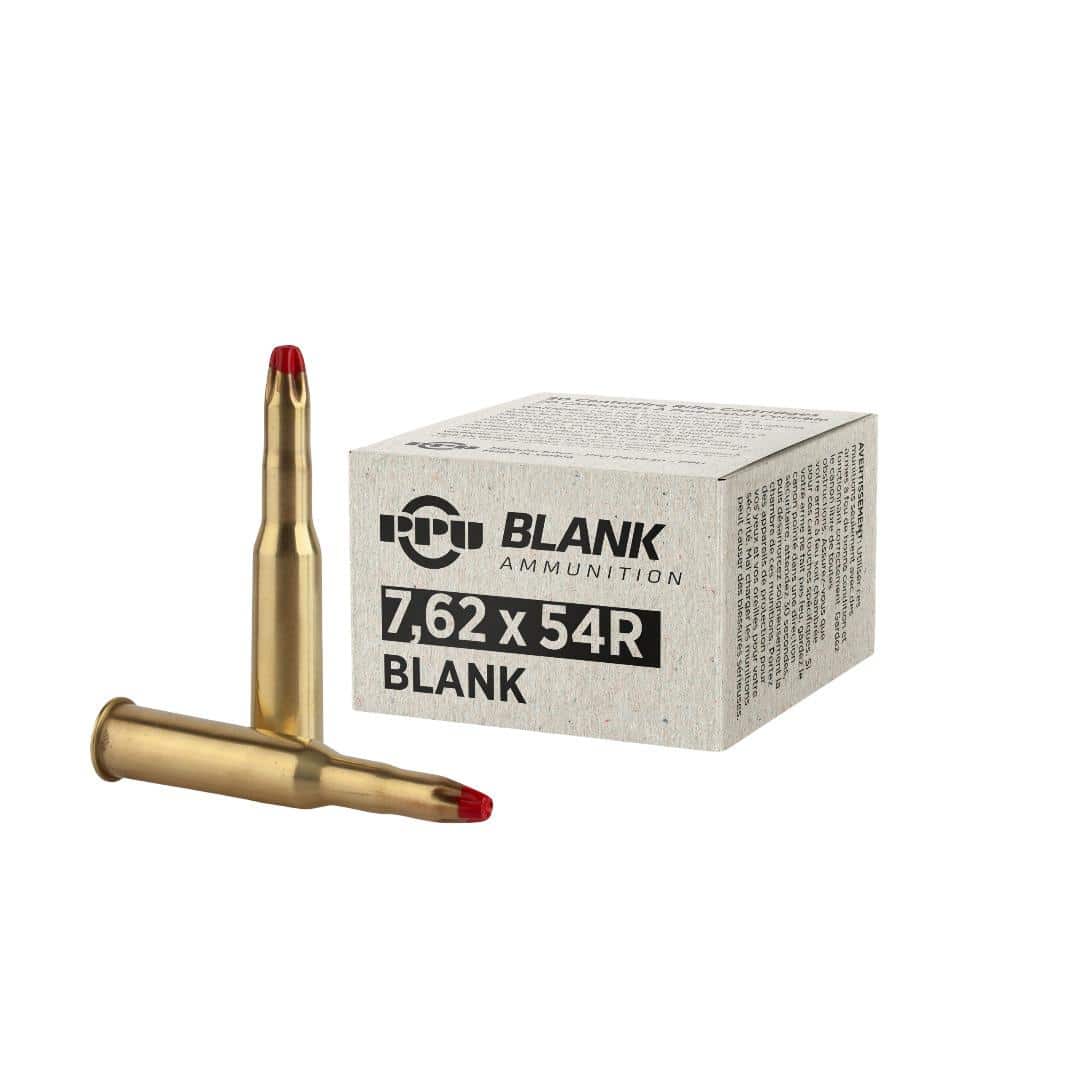PPU Blank Rifle Ammunition 7.62X54R Blanks 20/ct
