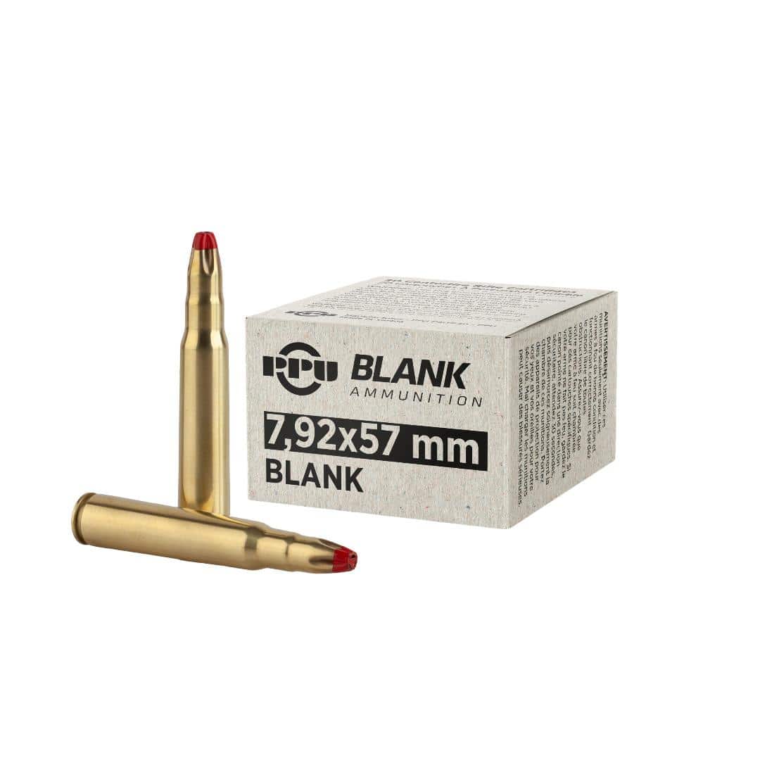 PPU Blank Rifle Ammunition 7.9X57 (8mm Mauser) Blanks 20/ct
