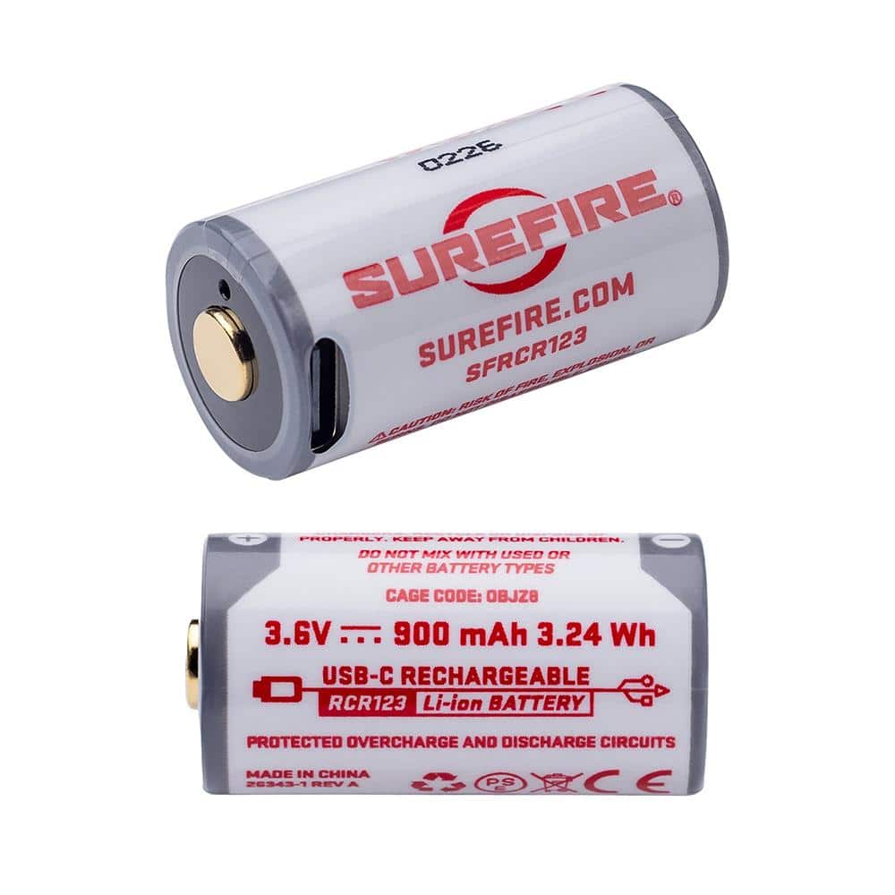 Surefire Lithium-Ion Rechargeable USB-C 123A Battery 3.6V