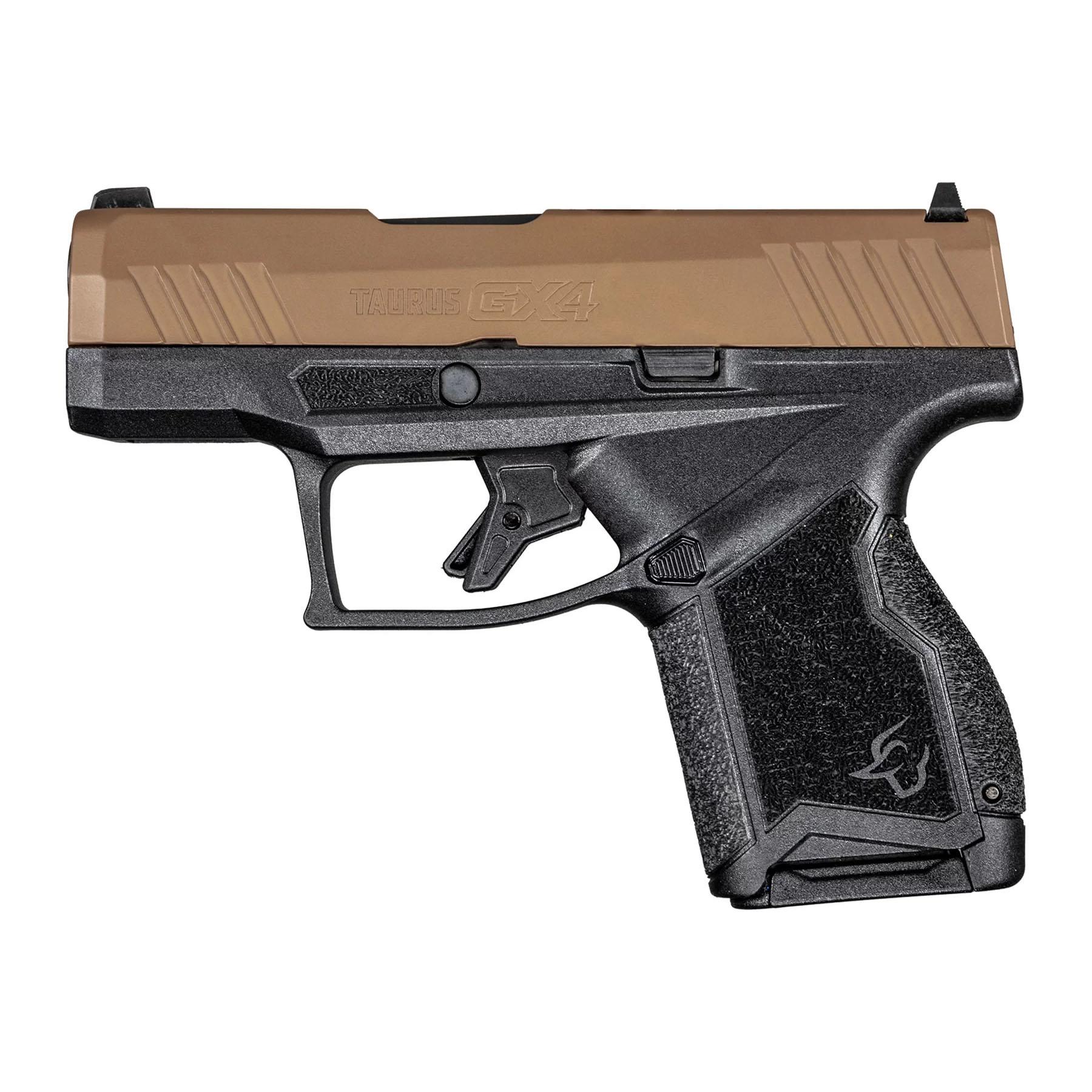 Taurus GX4 Black/Troy Coyote Brown 9mm Luger Micro-Compact 11rd 3.06" Barrel Picture of Taurus International Inc. GX4 9mm BK/Troy Coyote 3.0? 2x11