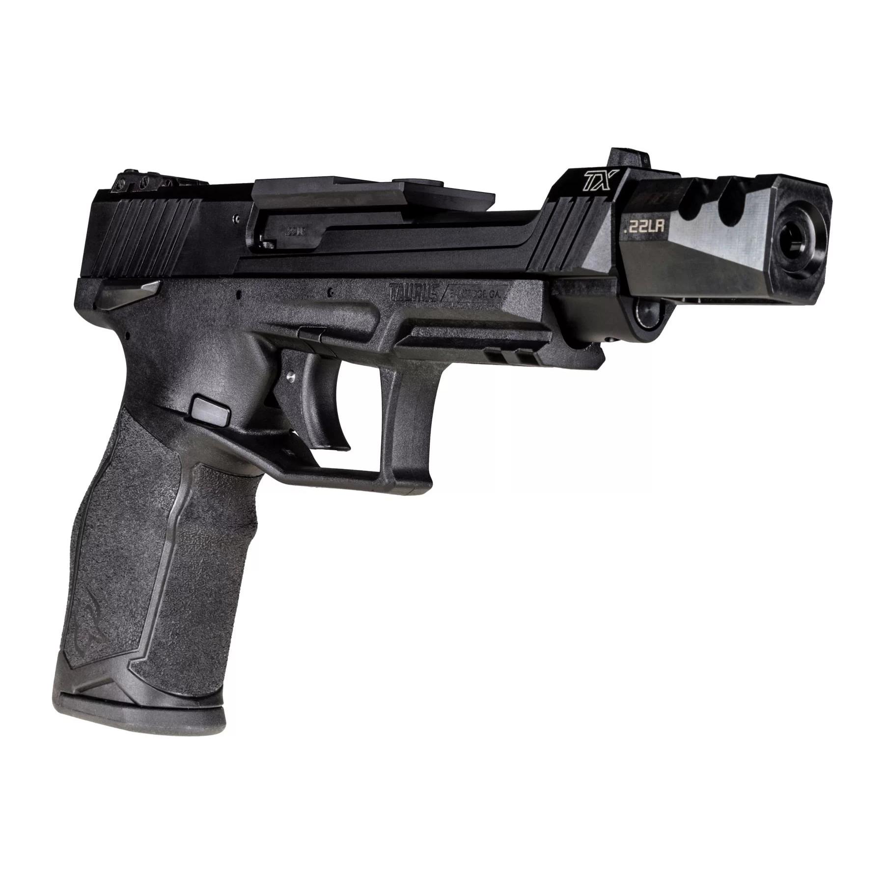 Taurus TX22 Competition SCR Handgun  .22 LR 16rd Magazines (3) 5.4" Barrel  Optic Ready Black Picture of Taurus International Inc. TaurusTX 22 Steel Chal R 22 LR 5.4" BK/BK 3x16