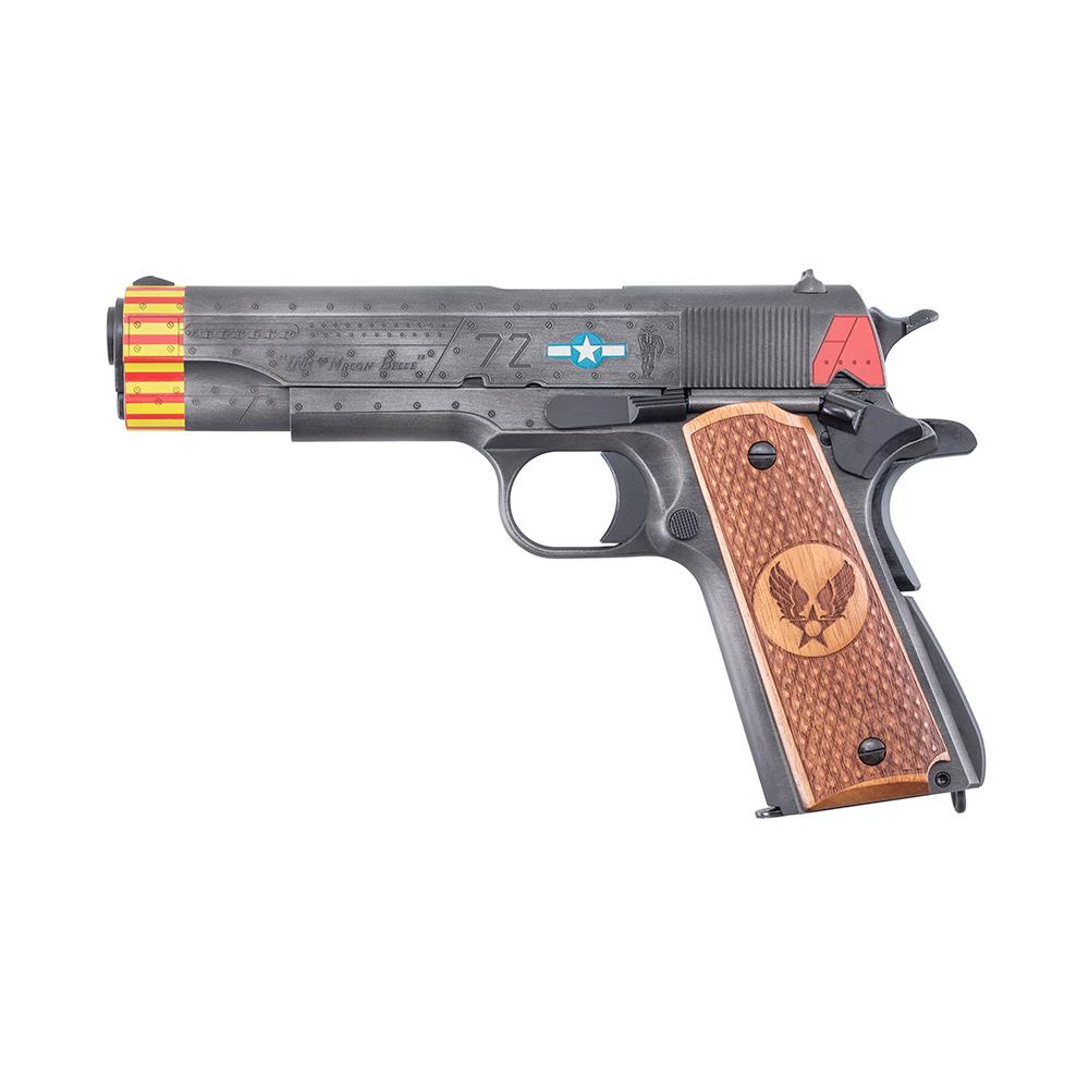 Auto-Ordnance Limited Edition "Red Tails" 1911 Handgun .45 Auto 7rd Magazine(1) 5'' Barrel Custom Wood Grips Picture of Kahr Arms Auto-Ordnance 1911 45cal 5'' Brl Red Tails Special Edition
