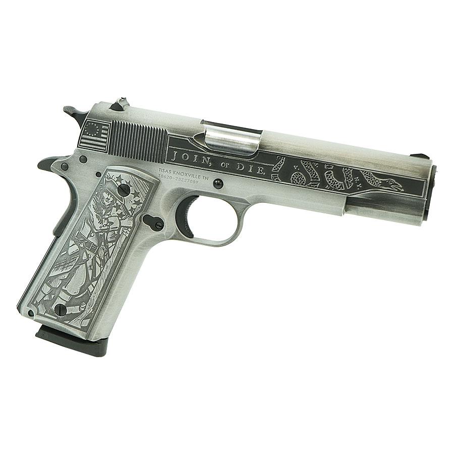 SDS Imports Tisas "Liberty or Death" 1911 A1 Service 45 Handgun .45 ACP 8rd Magazine 5" Barrel Picture of SDS Arms 1911A1 Service 45 45ACP Full Size Features Rail-Liberty or Death