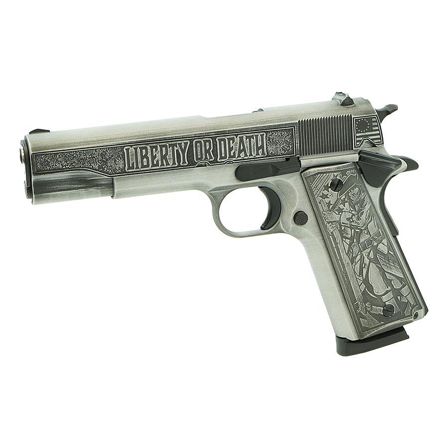SDS Imports Tisas "Liberty or Death" 1911 A1 Service 45 Handgun .45 ACP 8rd Magazine 5" Barrel Picture of SDS Arms 1911A1 Service 45 45ACP Full Size Features Rail-Liberty or Death