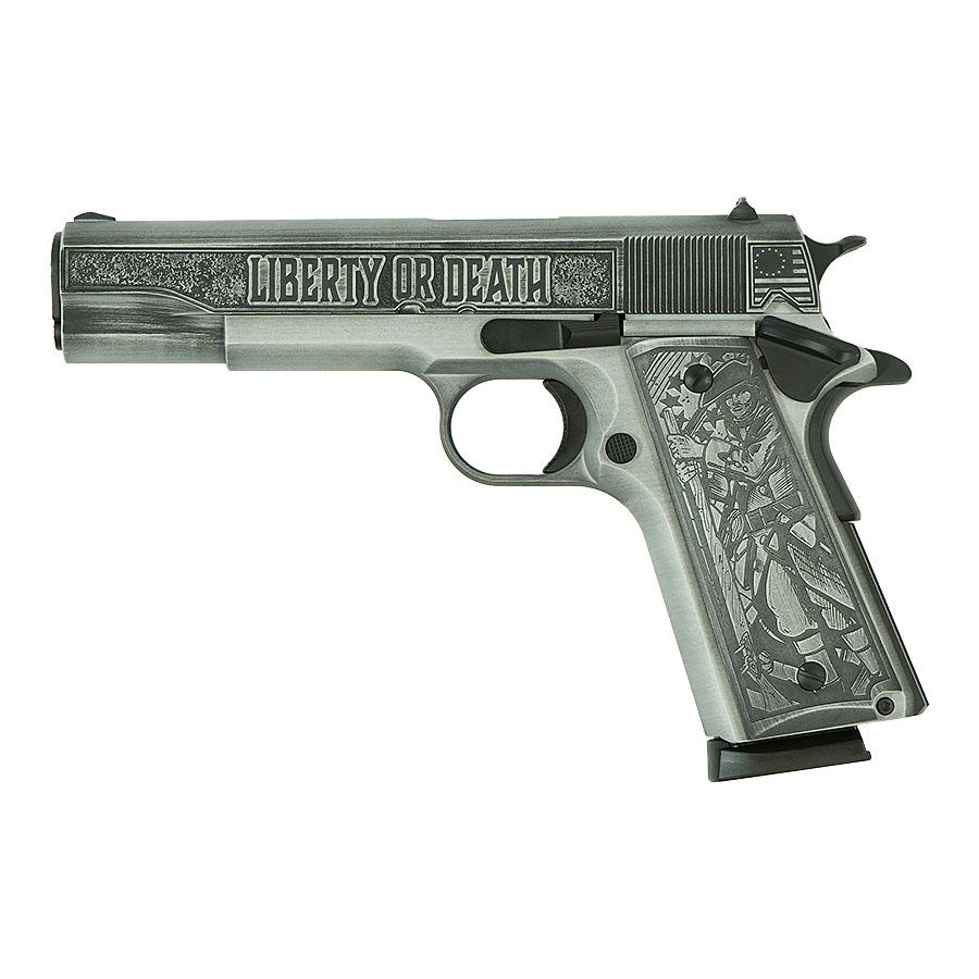 SDS Imports Tisas "Liberty or Death" 1911 A1 Service 45 Handgun .45 ACP 8rd Magazine 5" Barrel Picture of SDS Arms 1911A1 Service 45 45ACP Full Size Features Rail-Liberty or Death