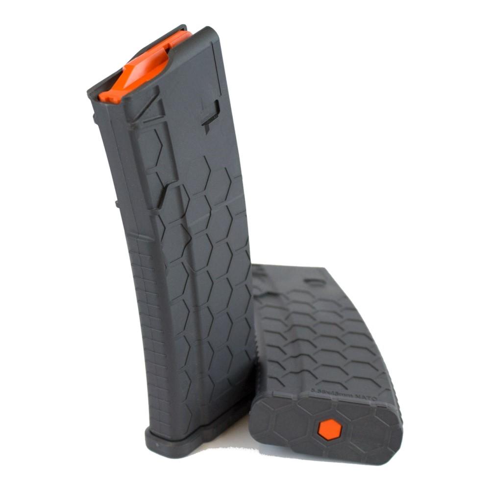 Sentry Hexmag Series 2 AR-15/M4/M16 Rifle Magazine Grey with Orange Follower .223/5.56x45mm 30/rd Picture of HEXMAG Hexmag 30 Round Magazine Gray