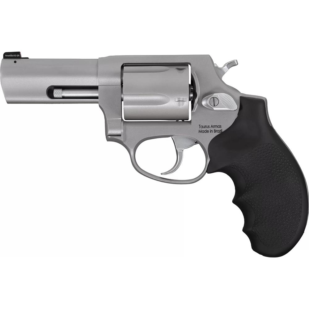 Taurus Defender 605 357 Mag/38 Spl+P Matte Stainless Steel 3 in Hogue Rubber Grip Handgun 5rd Magazine Picture of Taurus International Inc. TAURUS 605 .357MAG 3'' 5 RDS SS/SS N.S. HOGUE GRIP