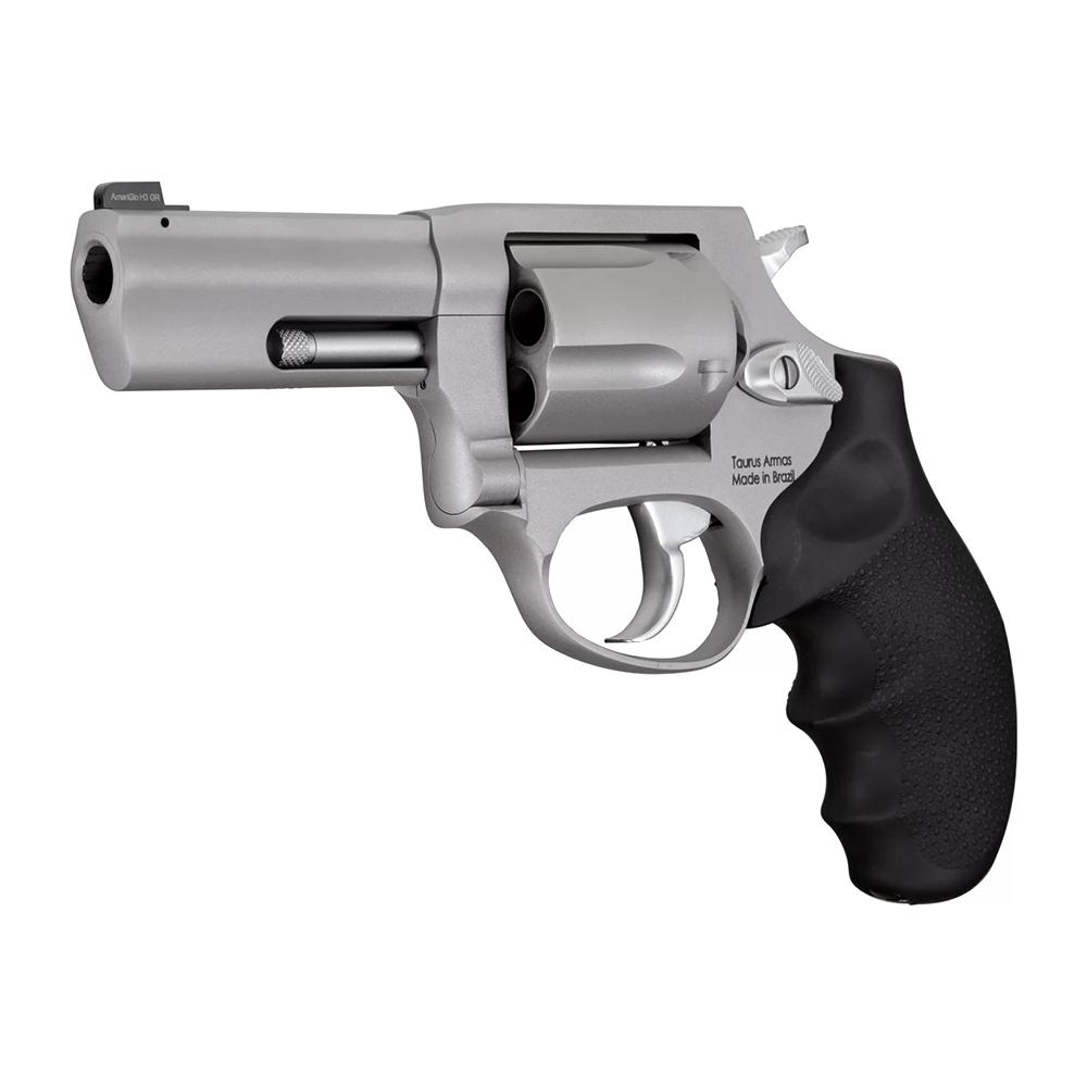 Taurus Defender 605 357 Mag/38 Spl+P Matte Stainless Steel 3 in Hogue Rubber Grip Handgun 5rd Magazine Picture of Taurus International Inc. TAURUS 605 .357MAG 3'' 5 RDS SS/SS N.S. HOGUE GRIP