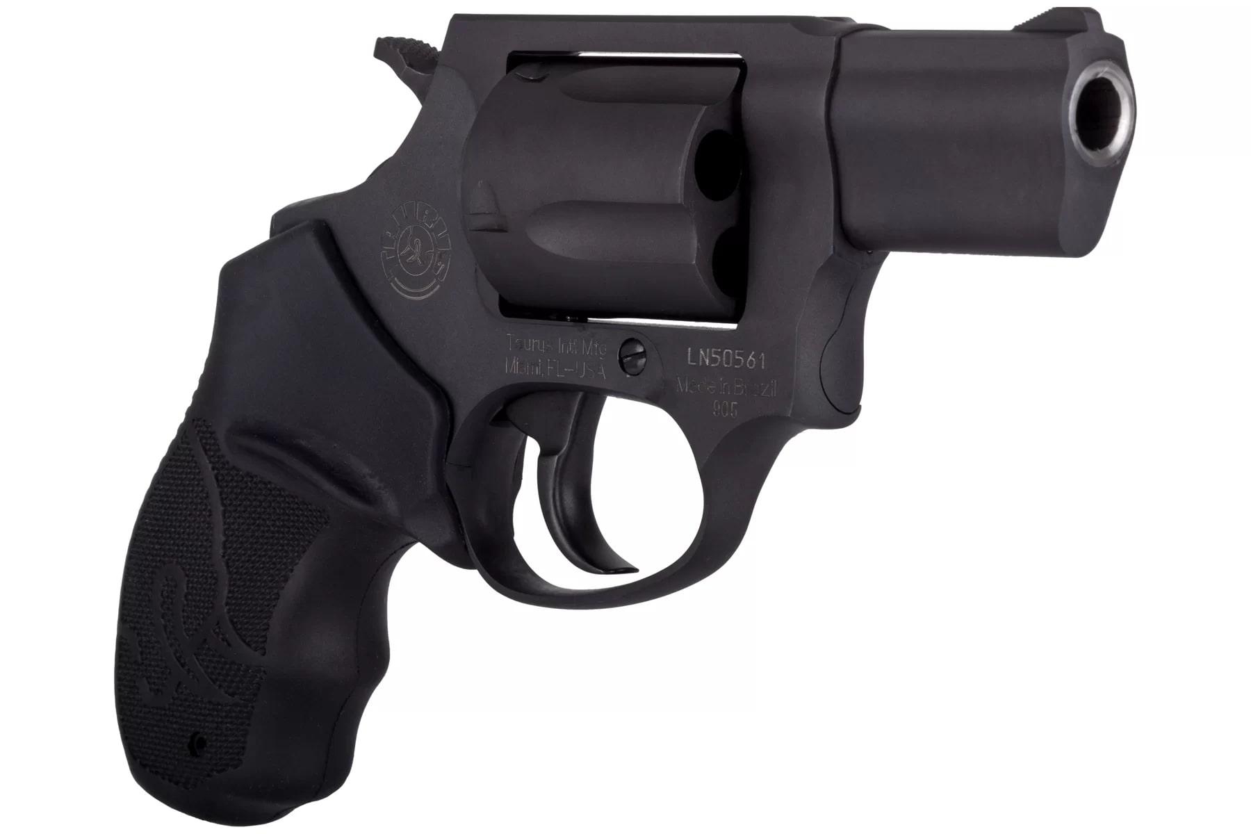 Taurus 905 Blued Revolver 9mm Luger 5rd Capacity 2" Barrel Rubber Grip Picture of Taurus International Inc. 905 BLUE 9MM 5RD 2 FS RG