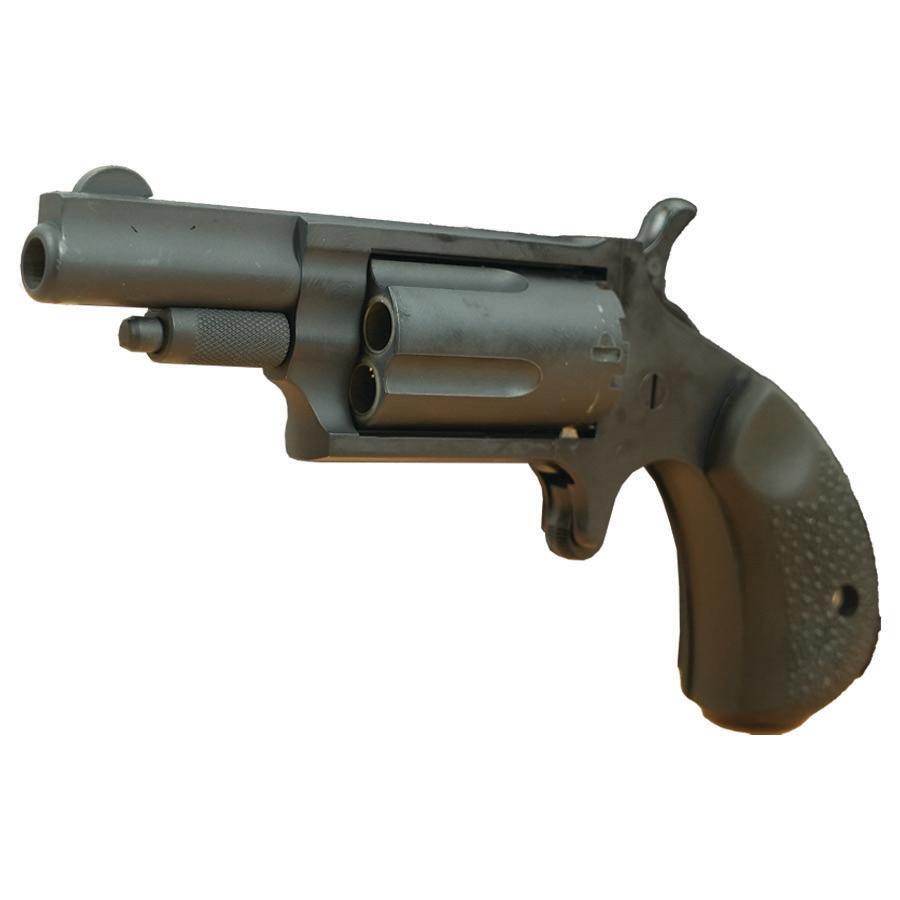 NAA 22M Mini Revolver Handgun .22 Magnum 5rd Capacity 1.625" Barrel Grey Cerakote with Cobblestone Grips Picture of North American Arms .22 MAG Stealth Grey Cerakote Cobblestone Grips
