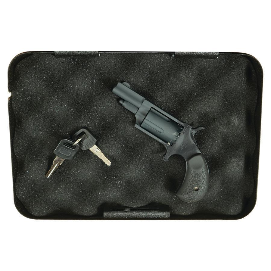 NAA 22M Mini Revolver Handgun .22 Magnum 5rd Capacity 1.625" Barrel Grey Cerakote with Cobblestone Grips Picture of North American Arms .22 MAG Stealth Grey Cerakote Cobblestone Grips