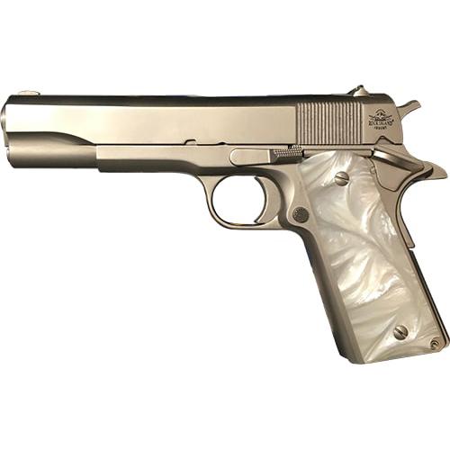 RIA GI Standard Full Size Matte Nickel Handgun .45 ACP 8rd Magazine 5" Barrel Picture of Rock Island Armory GI Standard FS Matte Nickel 45ACP 8RD
