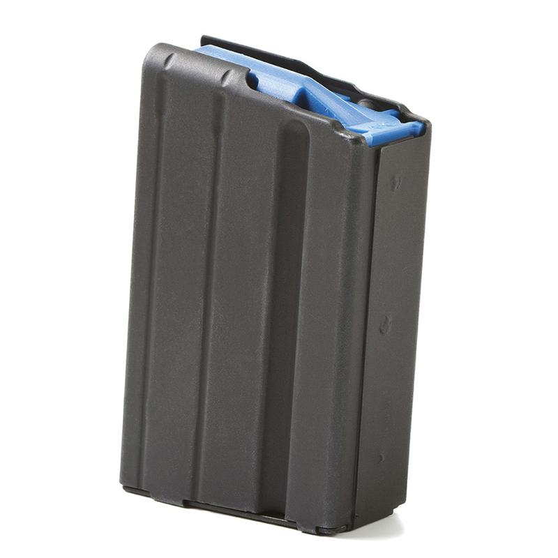 ASC AR-15 Stainless Steel Magazine 6.5 Grendel Black with Blue Follower 5/rd Picture of Asc ASC AR15 MAGAZINE 6.5 BLK STS W/BLUE FOLLOWER 5/RD