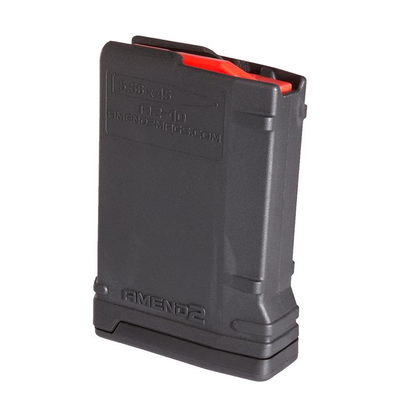Amend2 AR-15 Polymer Magazine MOD-2 Model - 10/rd Black Picture of C&E Innovations DBA Amend2 AMEND2 AR-15 10 ROUND BLACK MAGAZINE MOD-2 MODEL