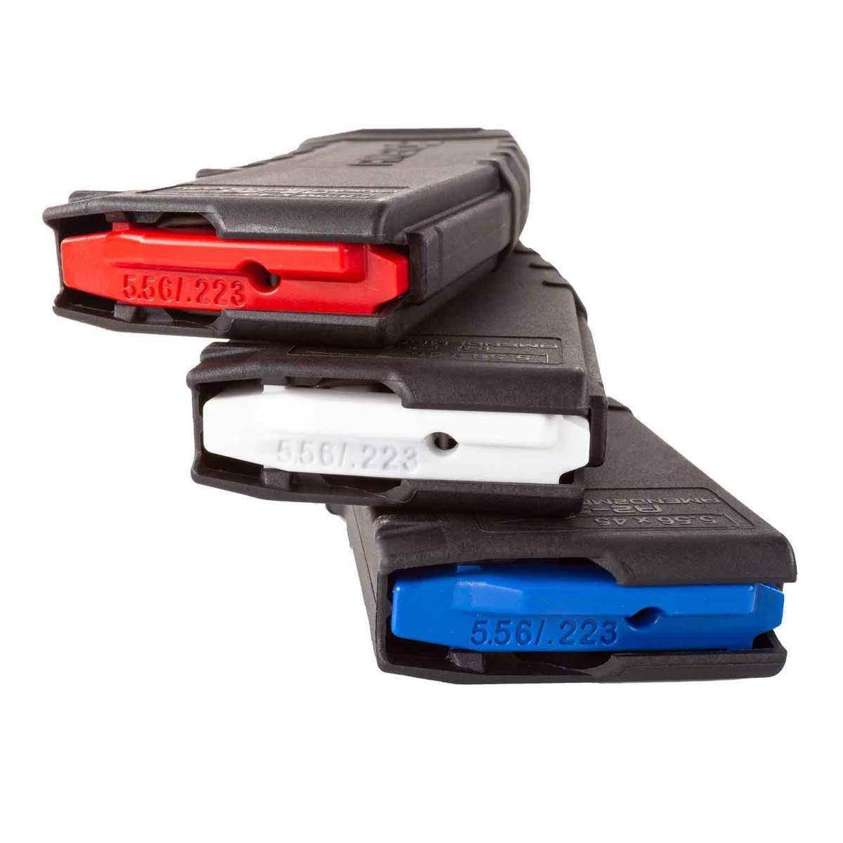 Amend2 AR-15 Rifle Magazine With Red White and Blue Internals - Black 30/rd 3/pk Picture of C&E Innovations DBA Amend2 AMEND2 AR-15 30 ROUND BLK MAG 3 PK WITH RED WHITE AND BLUE INTERNALS