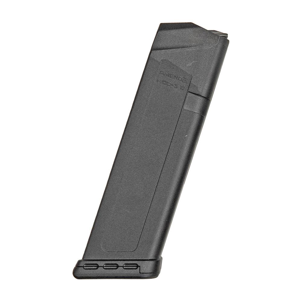 Amend2 Mod-3 Handgun Magazine for Glock 17 9mm Luger 17/rd Picture of C&E Innovations DBA Amend2 Amend2 A2-17 GLOCK G17 9mm Luger Mod-3 Black 17-Round Magazine