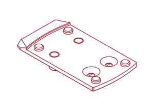 ZRO Delta MODULUS Mounting Plate - SHIELD Picture of ZRO Delta LLC MODULUS MOUNTING PLATE SHIELD