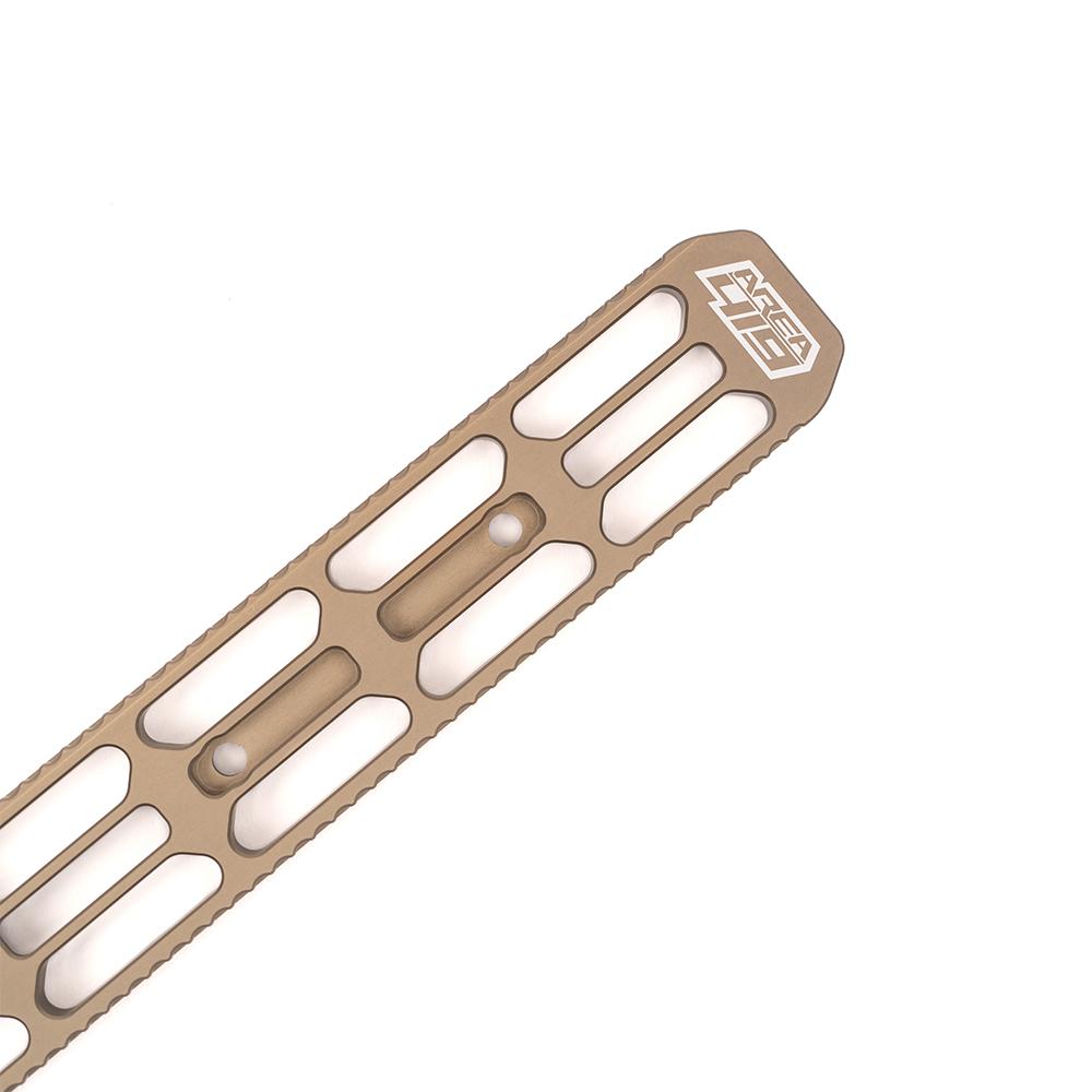 Area 419 ARCALOCK 12'' M-LOK Dovetail Rail 16 x 2.5 x 2.5" - Flat Dark Earth Picture of Area419 Area419 ARCALOCK 12'' Flat MLOK Rail FDE