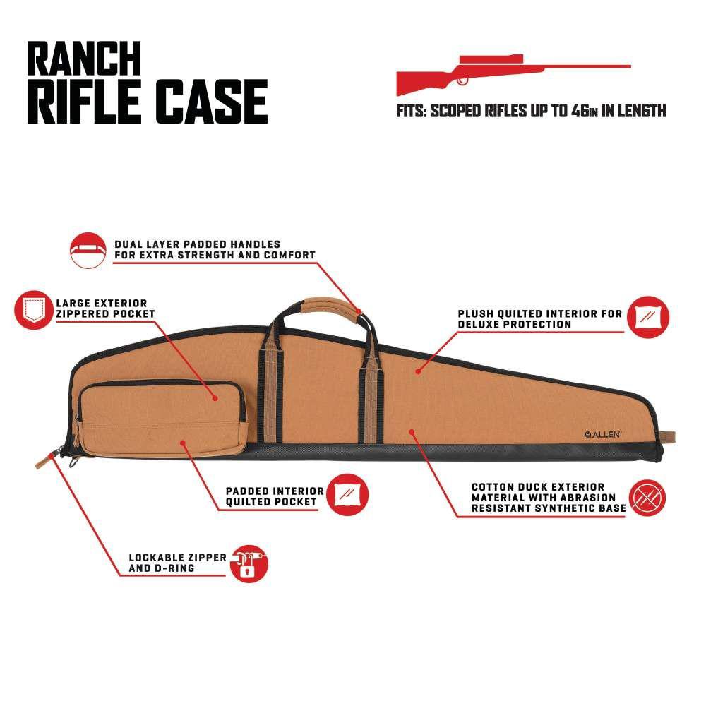 Allen Ranch Canvas Rifle Case 46" Tan Picture of The Allen Company Inc. Allen Ranch Canvas Case - 46 In