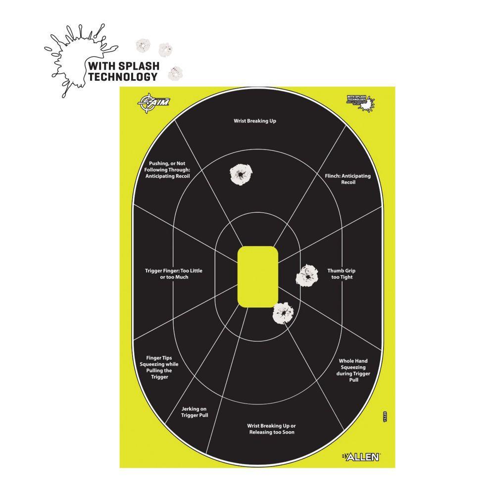 Allen EZ Aim Splash Reactive Target 12.5"x18.25" Handgun Trainer 30 per Pad Picture of The Allen Company Inc. ALLEN EZAIM SPLASH REACTIVE 12.5 x 18.25 HANDGUN TRAINER 30 PER PAD