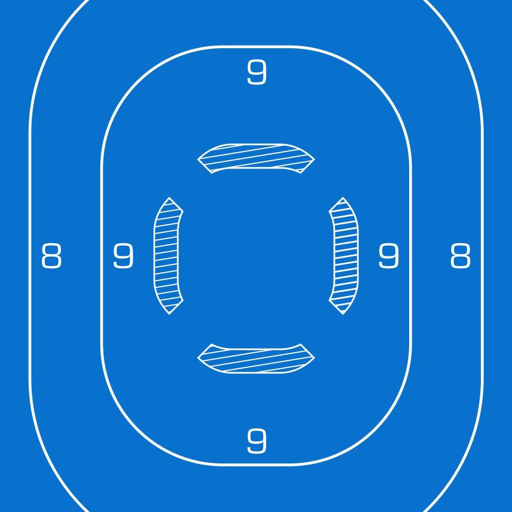 Allen EZ-Aim Silhouette Paper Shooting Targets 23"W x 35"H Blue 100/ct Picture of The Allen Company Inc. EZ AIM PAPER 23 x 35 TARGET SILHOUETTE 100 BULK