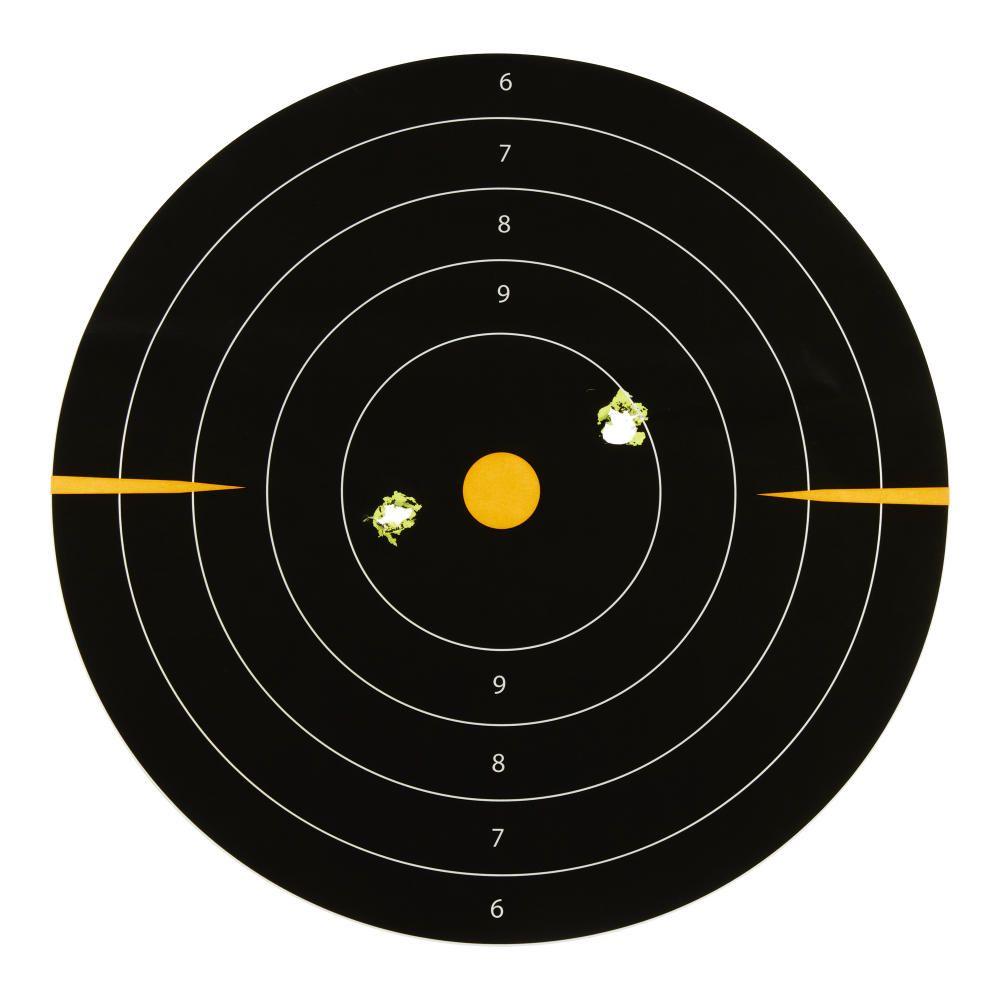 Allen EZ Aim Adhesive Splash Bullseye Target 12" Black and Yellow 25 Pack Picture of The Allen Company Inc. ALLEN EZAIM ADHESIVE SPLASH 12IN BULLSEYE 25 PACK