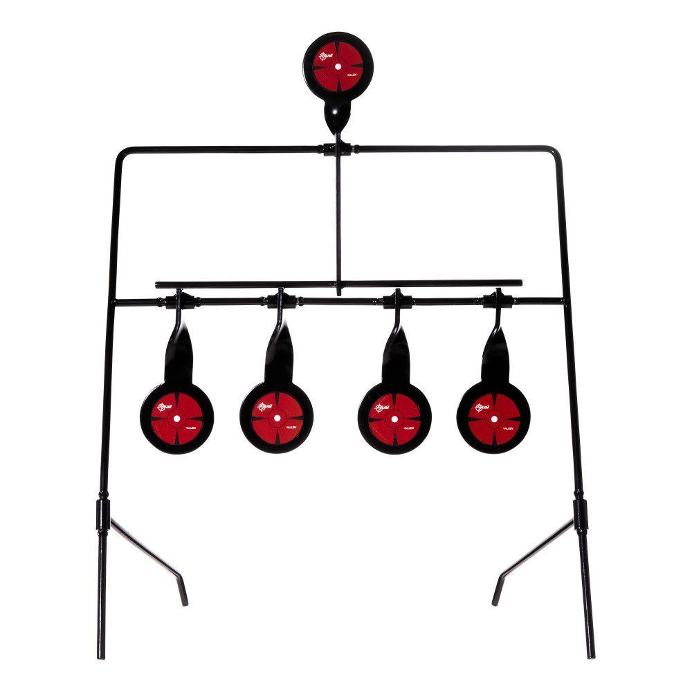 EZ-Aim Deflector Resetting Spinner Target System 16"W x 22.25"H Black/Red Picture of The Allen Company Inc. DEFLECTOR RESETTING STEEL TARGET