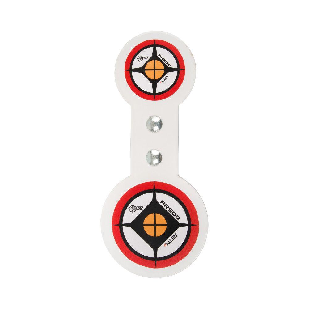 Allen EZ-Aim Hardrock AR500 Round Spinner Targets & Stand for Rimfire Rounds & Centerfire Pistols 7.375"W x 21.75"H White/Red/Black Picture of The Allen Company Inc. HARDROCK AR500 CENTERFIRE SPINNER TARGET SMALL