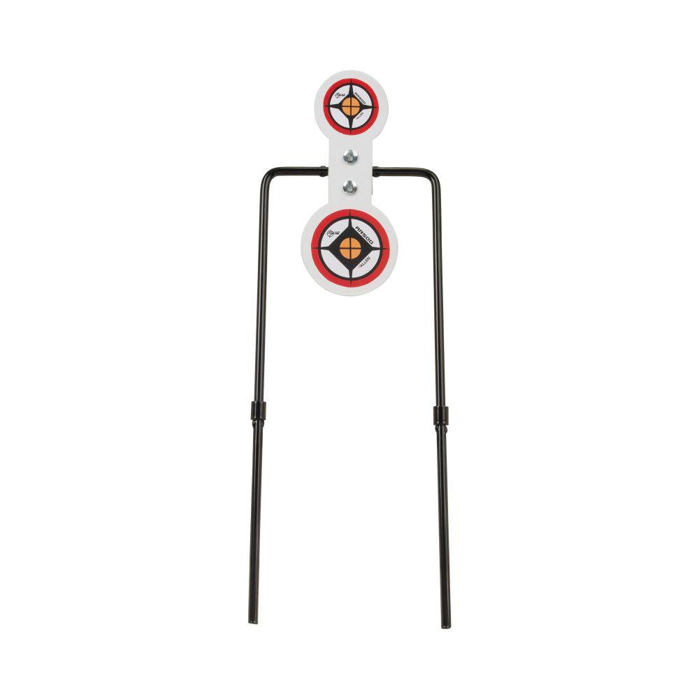 Allen EZ-Aim Hardrock AR500 Round Spinner Targets & Stand for Rimfire Rounds & Centerfire Pistols 7.375"W x 21.75"H White/Red/Black Picture of The Allen Company Inc. HARDROCK AR500 CENTERFIRE SPINNER TARGET SMALL