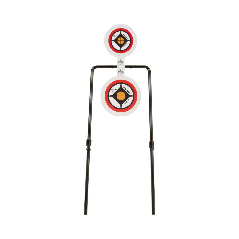 Allen EZ-Aim Hardrock AR500 Round Spinner Targets & Stand for Rimfire Rounds & Centerfire Pistols 7.375"W x 23"H White/Red/Black Picture of The Allen Company Inc. HARDROCK AR500 CENTERFIRE SPINNER TARGET MEDIUM