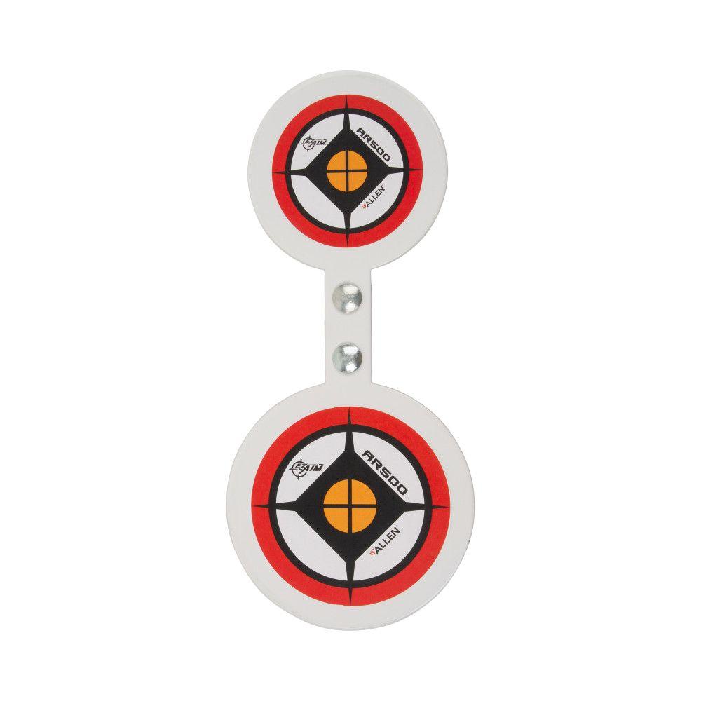 Allen EZ-Aim Hardrock AR500 Round Spinner Targets & Stand for Rimfire Rounds & Centerfire Pistols 7.375"W x 23"H White/Red/Black Picture of The Allen Company Inc. HARDROCK AR500 CENTERFIRE SPINNER TARGET MEDIUM