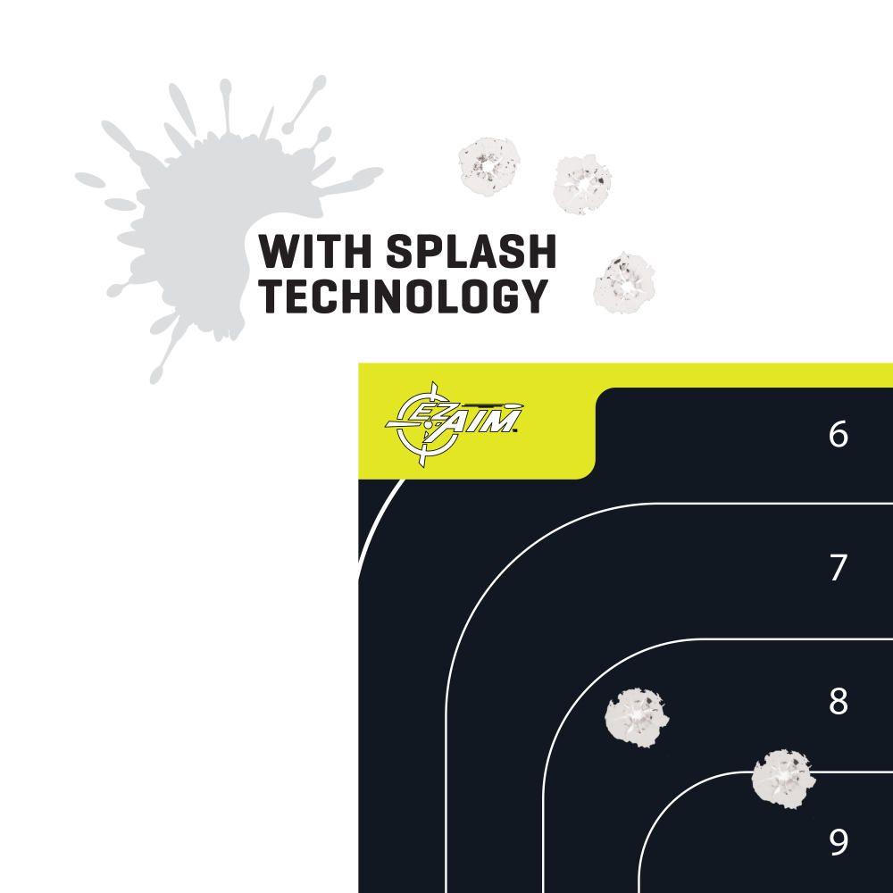 Allen EZ Aim Splash Reactive Paper Target IPSC Silhouette 12.5"x18.25" Yellow and Black 30 per Pad Picture of The Allen Company Inc. ALLEN EZAIM SPLASH REACTIVE 12.5 x 18.25 SILHOUETTE 30 PER PAD