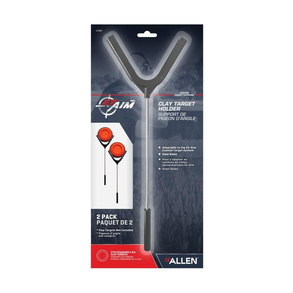 Allen EZ-Aim Clay Target Holder Holds 4.5" Clay Targets 2-Pack - Black Picture of The Allen Company Inc. CLAY TARGET HOLDER CUSTOM TARGET SYSTEMS 2 PER PACK
