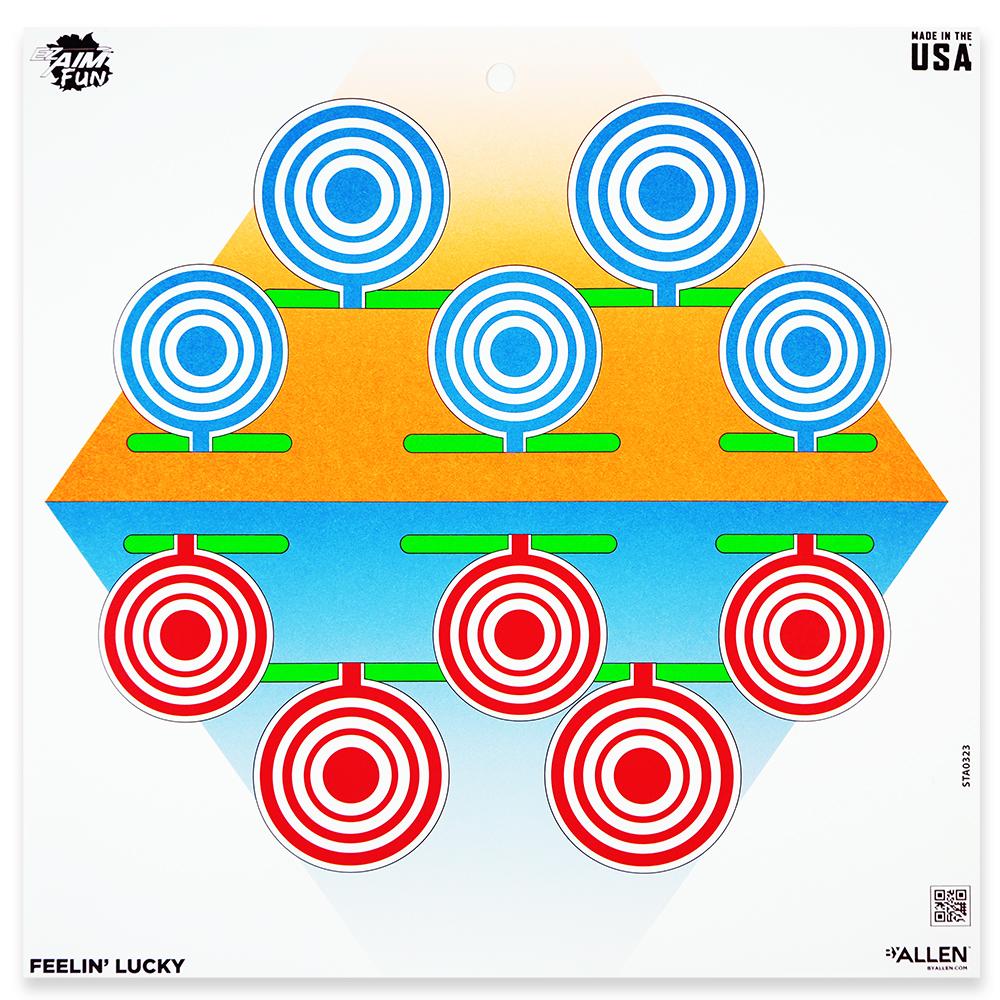 Allen EZ Aim Paper Targets 12" Fun Paper Plinking the Day Away 9/ct Picture of The Allen Company Inc. EZ AIM FUN PAPER 12 X 12 PLINKING THE DAY AWAY TARGET ASSORTMENT