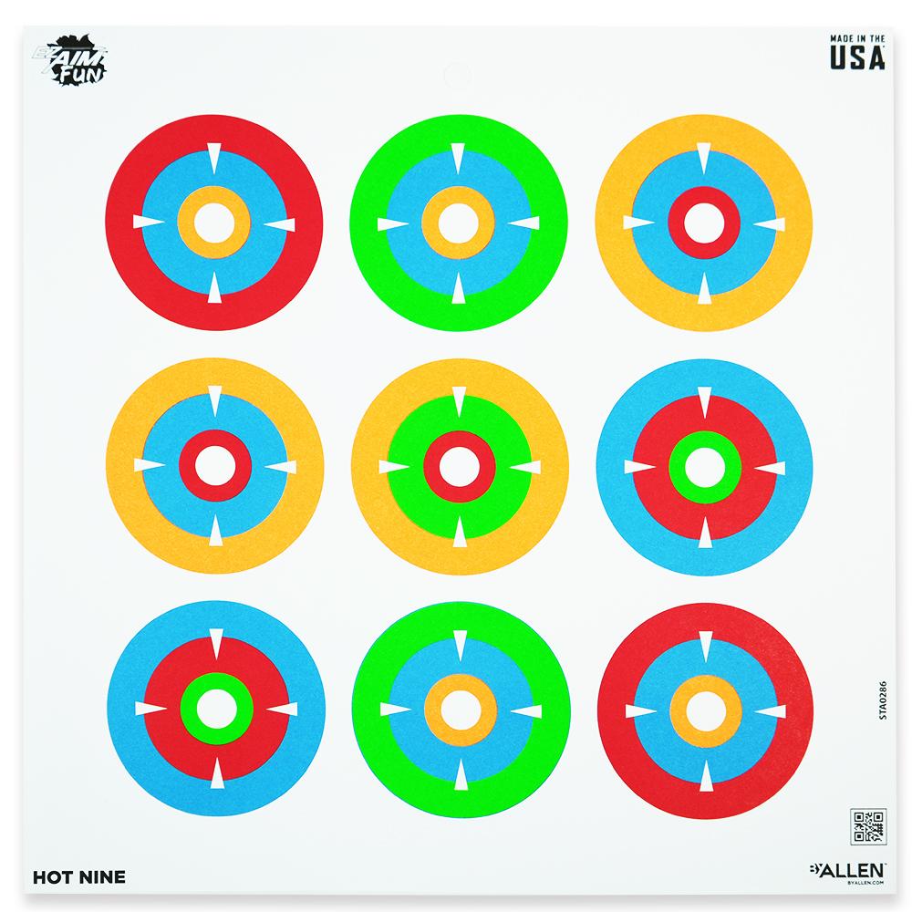 Allen EZ Aim Paper Targets 12" Fun Paper Plinking the Day Away 9/ct Picture of The Allen Company Inc. EZ AIM FUN PAPER 12 X 12 PLINKING THE DAY AWAY TARGET ASSORTMENT