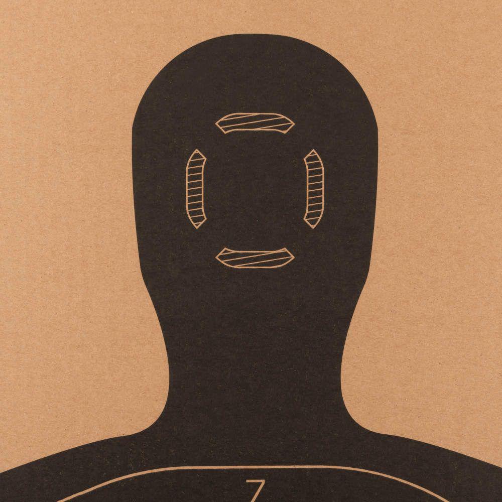 Allen EZ Aim Silhouette Corrugated Shooting Target B27 23" x 35" Picture of The Allen Company Inc. ALLEN EZ AIM SILHOUETTE TARGET B27 CORRUGATED 23 X 35